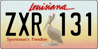 LA license plate ZXR131
