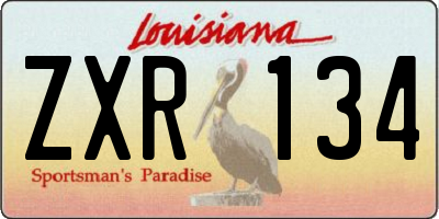 LA license plate ZXR134