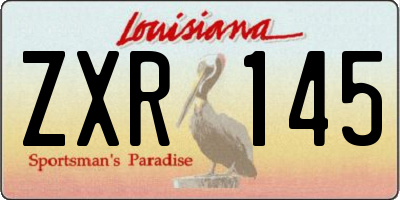 LA license plate ZXR145