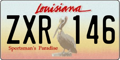 LA license plate ZXR146