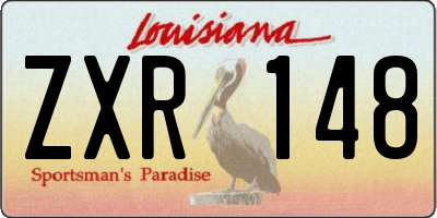 LA license plate ZXR148