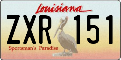 LA license plate ZXR151