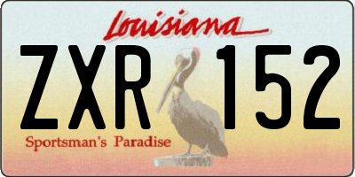 LA license plate ZXR152