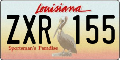 LA license plate ZXR155