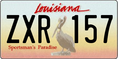 LA license plate ZXR157