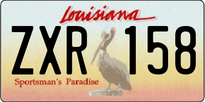 LA license plate ZXR158