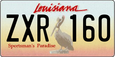 LA license plate ZXR160