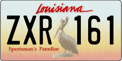 LA license plate ZXR161