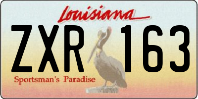 LA license plate ZXR163