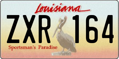 LA license plate ZXR164