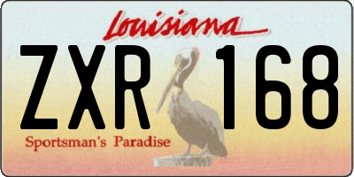 LA license plate ZXR168
