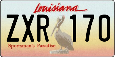 LA license plate ZXR170