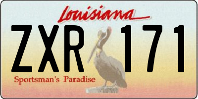 LA license plate ZXR171