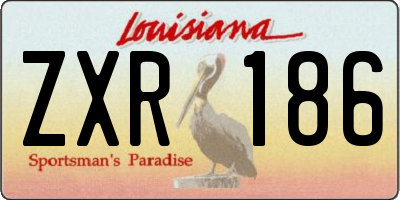 LA license plate ZXR186