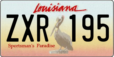 LA license plate ZXR195