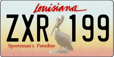 LA license plate ZXR199