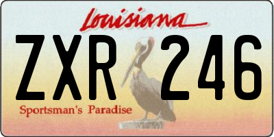 LA license plate ZXR246