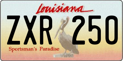 LA license plate ZXR250