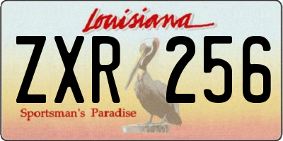 LA license plate ZXR256