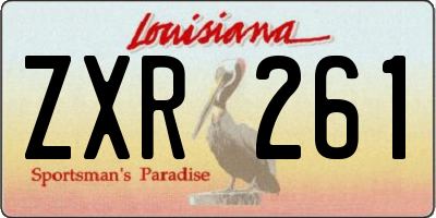 LA license plate ZXR261