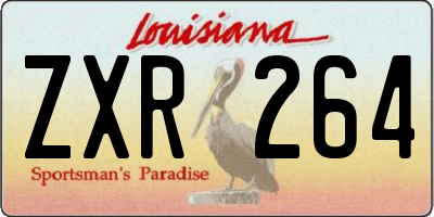 LA license plate ZXR264