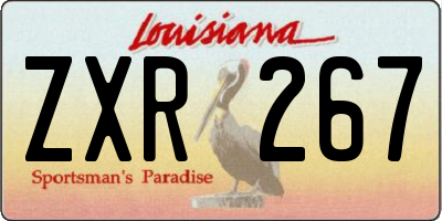 LA license plate ZXR267