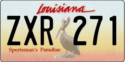 LA license plate ZXR271