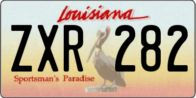 LA license plate ZXR282