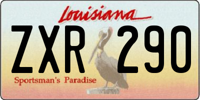LA license plate ZXR290