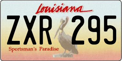 LA license plate ZXR295