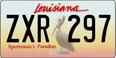 LA license plate ZXR297