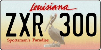 LA license plate ZXR300