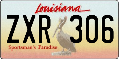 LA license plate ZXR306