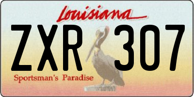 LA license plate ZXR307