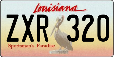 LA license plate ZXR320
