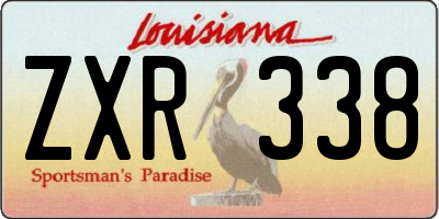 LA license plate ZXR338