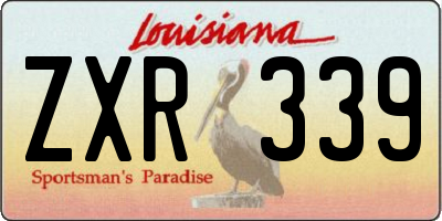 LA license plate ZXR339