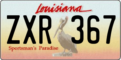 LA license plate ZXR367