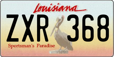 LA license plate ZXR368