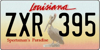 LA license plate ZXR395