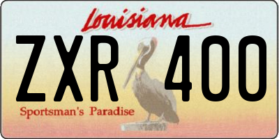 LA license plate ZXR400