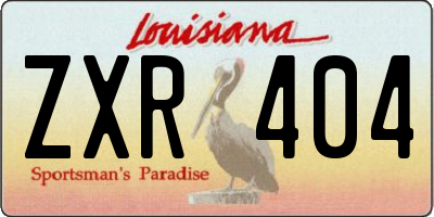 LA license plate ZXR404