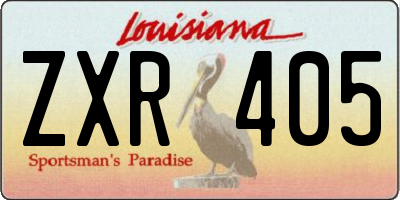 LA license plate ZXR405