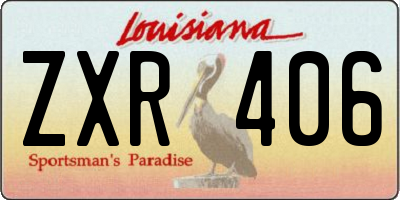 LA license plate ZXR406