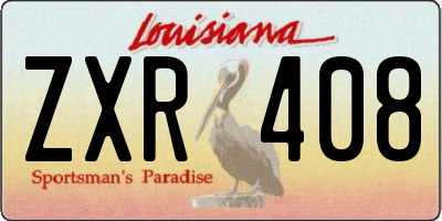 LA license plate ZXR408