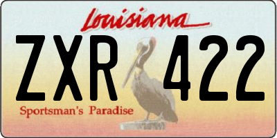 LA license plate ZXR422