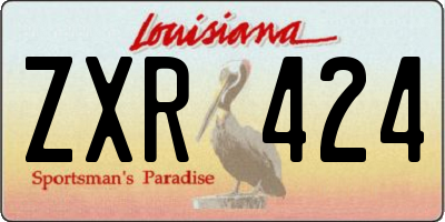 LA license plate ZXR424