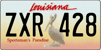 LA license plate ZXR428