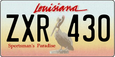 LA license plate ZXR430