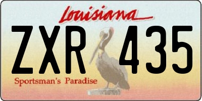 LA license plate ZXR435